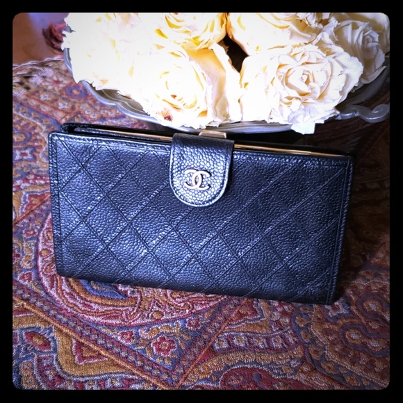 CHANEL Handbags - Vintage Chanel black quilted wallet. 100% Authenti